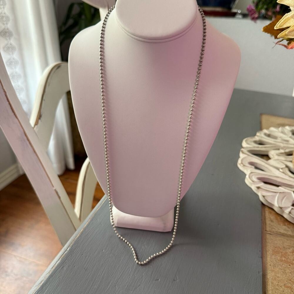 Silpada 925 Sterling Silver Ball Beaded Long Necklace